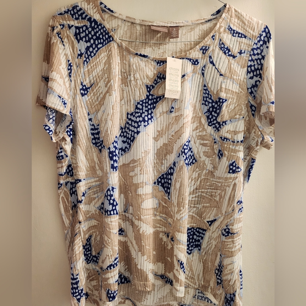 Chico Short Sleeve Tee. Chico Size 3. NWT